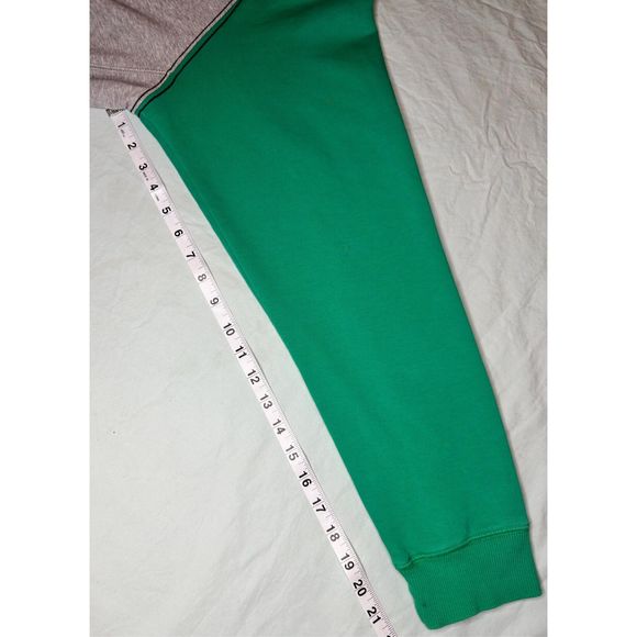 Unisex, Adidas Sweatshirt No Hood, 2XL, Green and Grey - Picture 15 of 16